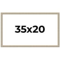 thumbnail image 1 of 35x20 Frame Grey Solid Wood Picture Frame Width 1 Inches | Interior Frame Depth 0.5 Inches |, 1 of 8
