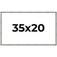 thumbnail image 1 of 35x20 Frame Silver Picture Frame - Complete Modern Photo Frame Includes UV Acrylic Shatter Guard, 1 of 8