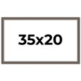 thumbnail image 1 of 35x20 Frame Silver Real Wood Picture Frame Width 1.25 Inches | Interior Frame Depth 0.5 Inches |, 1 of 8