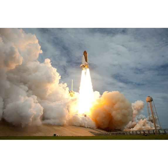 35x24in Coated Paper Final mission of Space Shuttle launches July 8, 2011