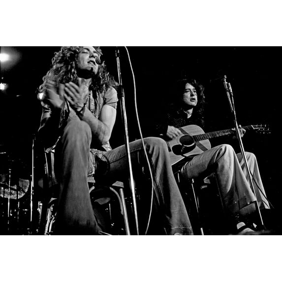 35x24in Photographic Print Poster Led Zeppelin Hamburg Germany 1973 Robert Plant Jimmy Page