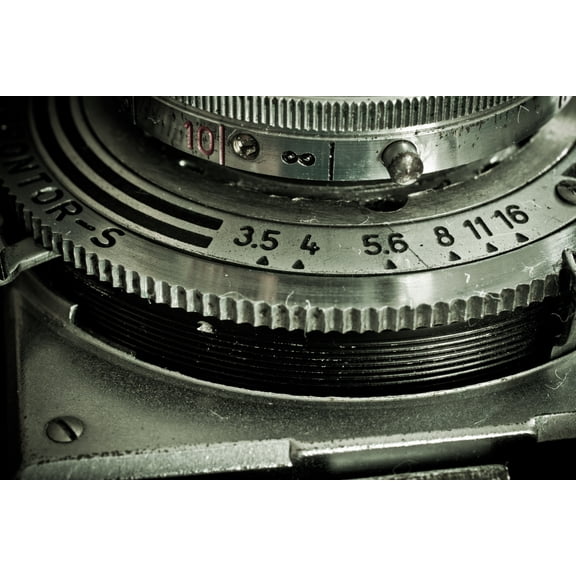 35x24in Poster Camera Lens Old Retro Vintage Antique Photography