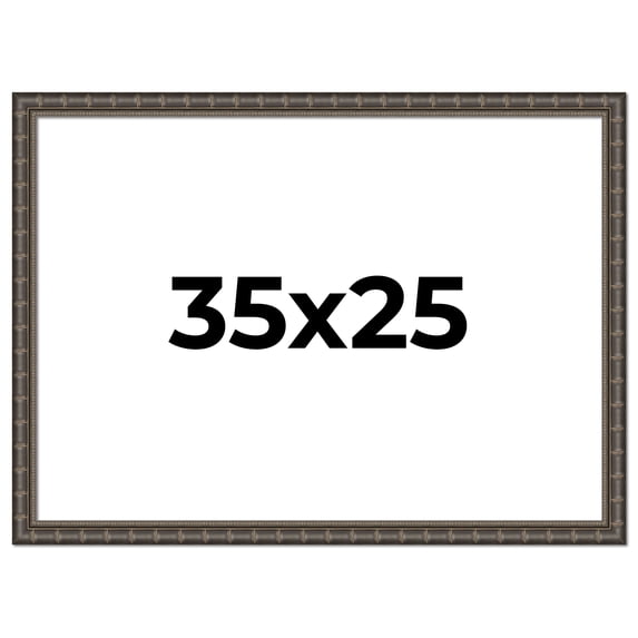 35x25 Frame Black Bamboo Solid Wood Picture Frame Width 1.5 Inches | Interior Frame Depth 0.5
