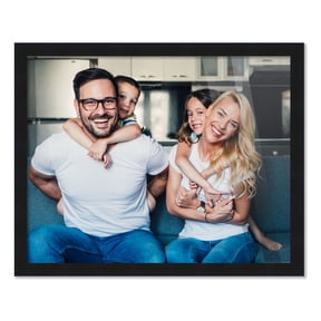 35x25 Frame Black Picture Frame - Complete Modern Photo Frame Includes UV Acrylic Shatter Guard Front, Acid Free