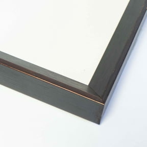 35x25 Frame Black and Bronze Solid Wood Picture Frame Width 0.75 Inches, Interior Frame Depth