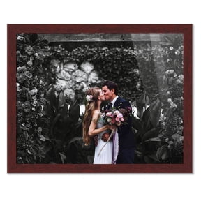 35x25 Frame Brown Picture Frame - Complete Modern Photo Frame Includes UV Acrylic Shatter Guard Front, Acid Free