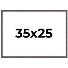 35x25 Frame Brown Rustic Lacquered Walnut Solid Wood Picture Frame Width | 0.875 Inch Moulding