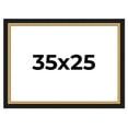 thumbnail image 1 of 35x25 Frame Gold Real Wood Picture Frame Width 2.25 Inches | Interior Frame Depth 0.5 Inches |, 1 of 8