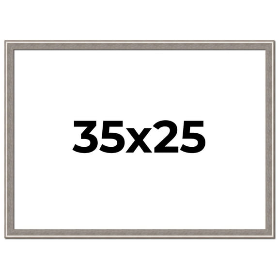 35x25 Frame Grey Real Wood Picture Frame Width 1.25 inches | Interior Frame Depth 0.5 inches | Hans