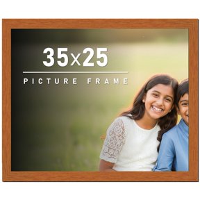 35x25 Frame Honey Pecan Brown Picture Frame - Modern Photo Frame Includes UV Acrylic Shatter Guard