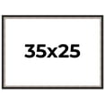 thumbnail image 1 of 35x25 Frame Silver Real Wood Picture Frame Width 1.25 Inches | Interior Frame Depth 0.75 Inches |, 1 of 8