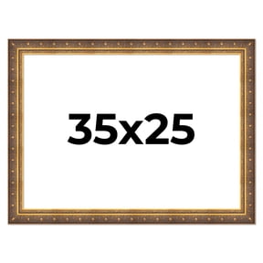 35x25 Frame Vintage Gold Solid Wood Picture Frame | 2.5 Inch Moulding Width | Ornate Bronze Museo