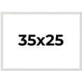 thumbnail image 1 of 35x25 Frame White Real Wood Picture Frame Width 0.75 inches | Interior Frame Depth 0.5 inches |, 1 of 8