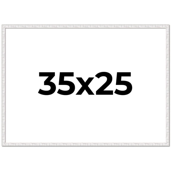 35x25 Frame White Real Wood Picture Frame Width 0.75 inches | Interior Frame Depth 0.5 inches |