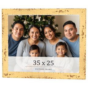 35x25 Frame Yellow Real Wood Picture Frame Width 1.25 inches | Interior Frame Depth 0.5 inches |