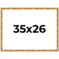 thumbnail image 1 of 35x26 Frame Gold Bamboo Picture Frame - Complete Modern Photo Frame Includes UV Acrylic Shatter, 1 of 8