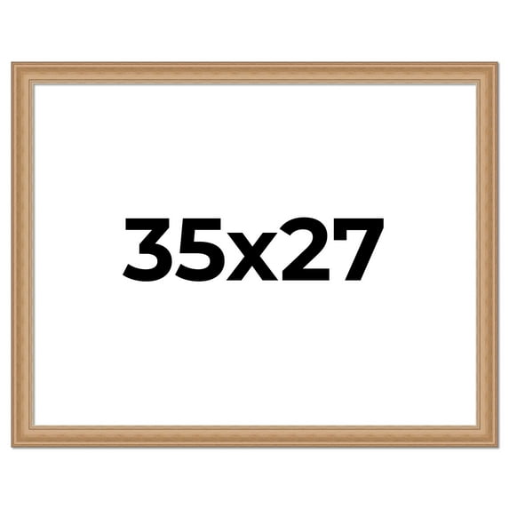 35x27 Frame Charleston Honey Brown Solid Wood Picture Frame Width 1.75 Inches | Interior Depth 0.5
