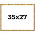 thumbnail image 1 of 35x27 Frame Gold Bamboo Solid Wood Picture Frame | 1 Inch Moulding Width | Interior Frame Depth, 1 of 8