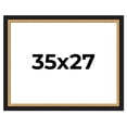 thumbnail image 1 of 35x27 Frame Gold Real Wood Picture Frame Width 2.25 Inches | Interior Frame Depth 0.5 Inches |, 1 of 8