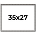thumbnail image 1 of 35x27 Frame Silver Real Wood Picture Frame Width 1.125 Inches | Interior Frame Depth 0.5 Inches |, 1 of 8