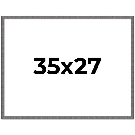 35x27 Frame Slate Blue Distressed Rustic Solid Wood Picture Frame | 0.75 Inch Moulding Width |