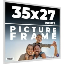 35x27 Frame White Real Wood Picture Frame Width 0.75 inches | Interior Frame Depth 0.5 inches |