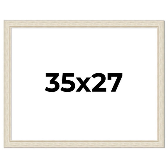 35x27 Frame White Real Wood Picture Frame Width 1.75 inches | Interior Frame Depth 0.5 inches |