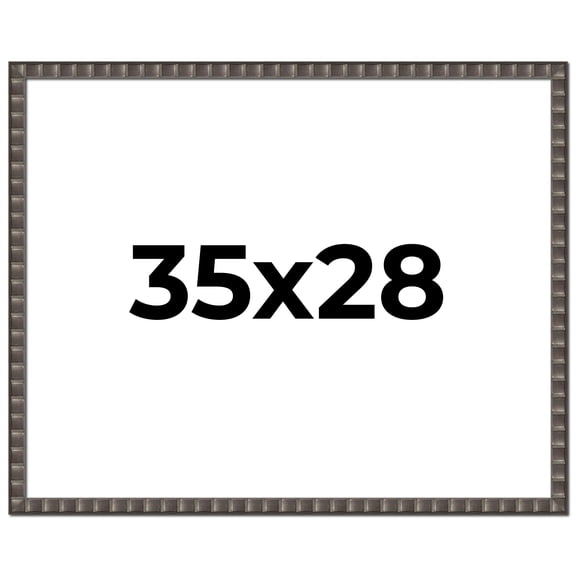 35x28 Frame Black Brown Chestnut Mosaic Solid Wood Picture Frame | 1.125 Inch Moulding Width |