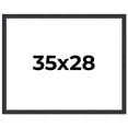 thumbnail image 1 of 35x28 Frame Black Real Wood Picture Frame Width 1.25 Inches | Interior Frame Depth 0.5 Inches |, 1 of 8