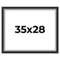 thumbnail image 1 of 35x28 Frame Black Real Wood Picture Frame Width 2.25 Inches | Interior Frame Depth 0.5 Inches |, 1 of 8