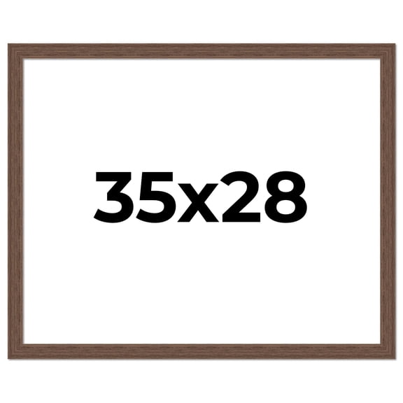 35x28 Frame Brown Distressed Barnwood Picture Frame | Rustic Farmhouse Photo Frame Includes UV