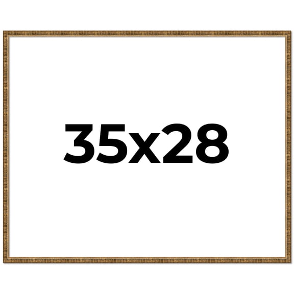 35x28 Frame Gold Picture Frame - Complete Modern Photo Frame Includes UV Acrylic Shatter Guard