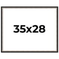 thumbnail image 1 of 35x28 Frame Silver Real Wood Picture Frame Width 1.25 Inches | Interior Frame Depth 0.75 Inches |, 1 of 8