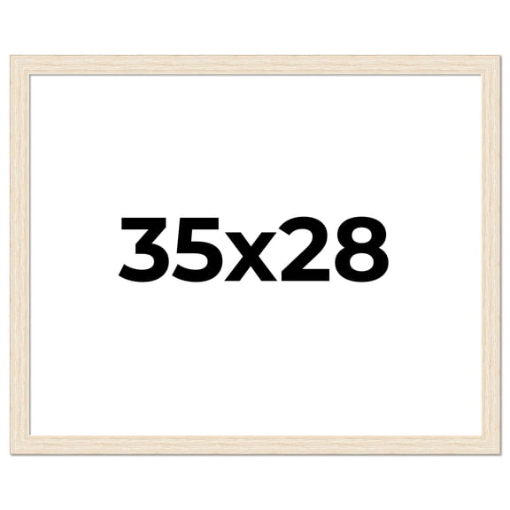 35x28 Frame White Barnwood Picture Frame Includes UV Acrylic Plexiglass, Acid Free Foam Backing
