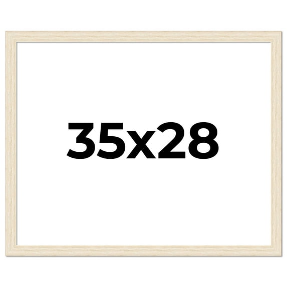 35x28 Frame White Barnwood Picture Frame Includes UV Acrylic Plexiglass, Acid Free Foam Backing
