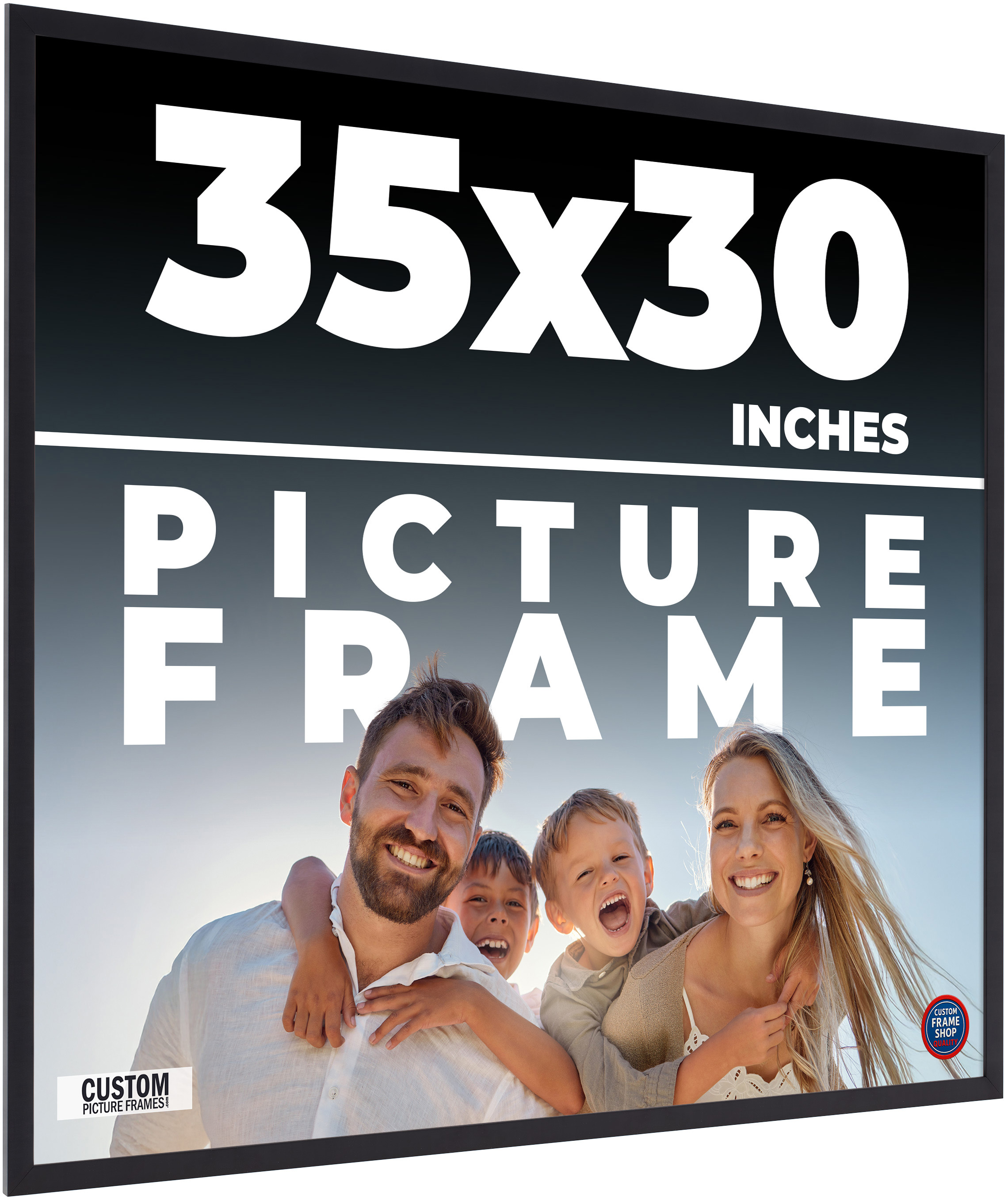 35x30 Frame Black Real Wood Picture Frame Width 0.75 inches | Interior ...