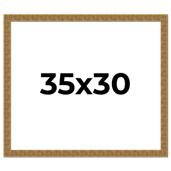 35x30 Frame Black and Gold Distressed Solid Wood Sonoma Picture Frame | 1.625 Inch Moulding Width |