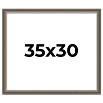 35x30 Frame Brown Solid Wood Picture Frame | 1.75 Inch Moulding Width | Austin Frame Complete with