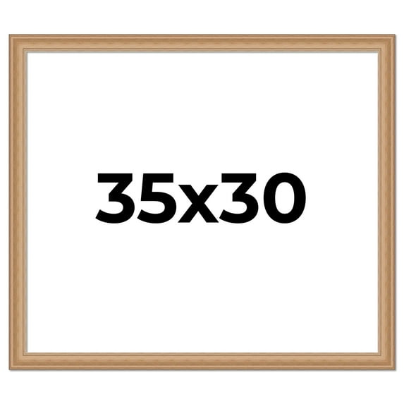 35x30 Frame Charleston Honey Brown Solid Wood Picture Frame Width 1.75 Inches | Interior Depth 0.5