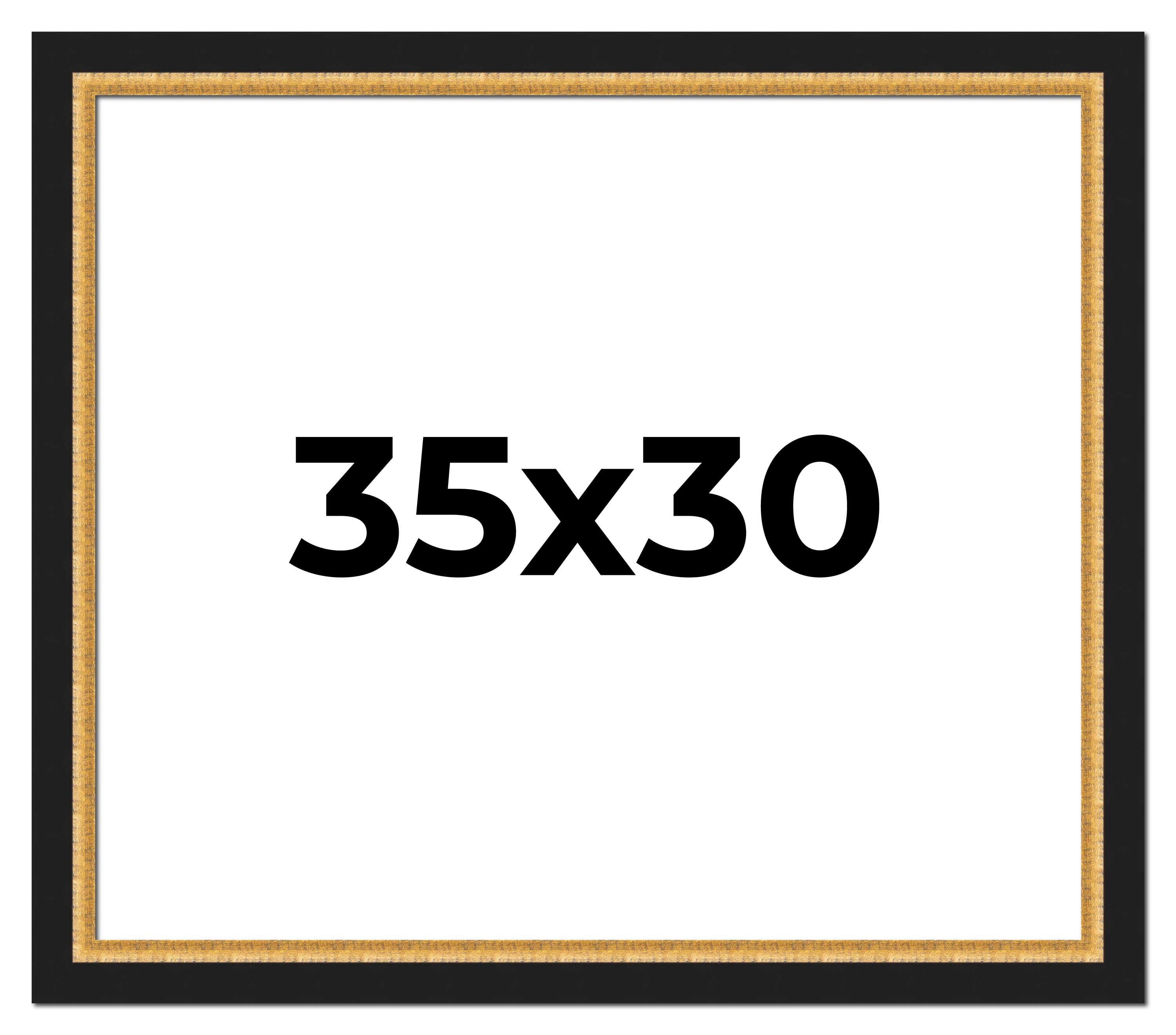 35x30 Frame Gold Real Wood Picture Frame Width 2.25 Inches | Interior ...