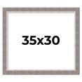 thumbnail image 1 of 35x30 Frame Grey Real Wood Picture Frame Width 2.75 Inches | Interior Frame Depth 0.5 Inches |, 1 of 8
