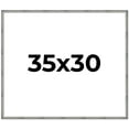 thumbnail image 1 of 35x30 Frame Silver Grey Distressed Solid Wood Picture Frame | 0.75 Inch Moulding Width | Interior, 1 of 8