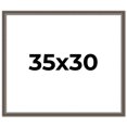 thumbnail image 1 of 35x30 Frame Silver Real Wood Picture Frame Width 1.25 Inches | Interior Frame Depth 0.5 Inches |, 1 of 8