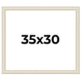 thumbnail image 1 of 35x30 Frame White Real Wood Picture Frame Width 1.75 inches | Interior Frame Depth 0.5 inches |, 1 of 8