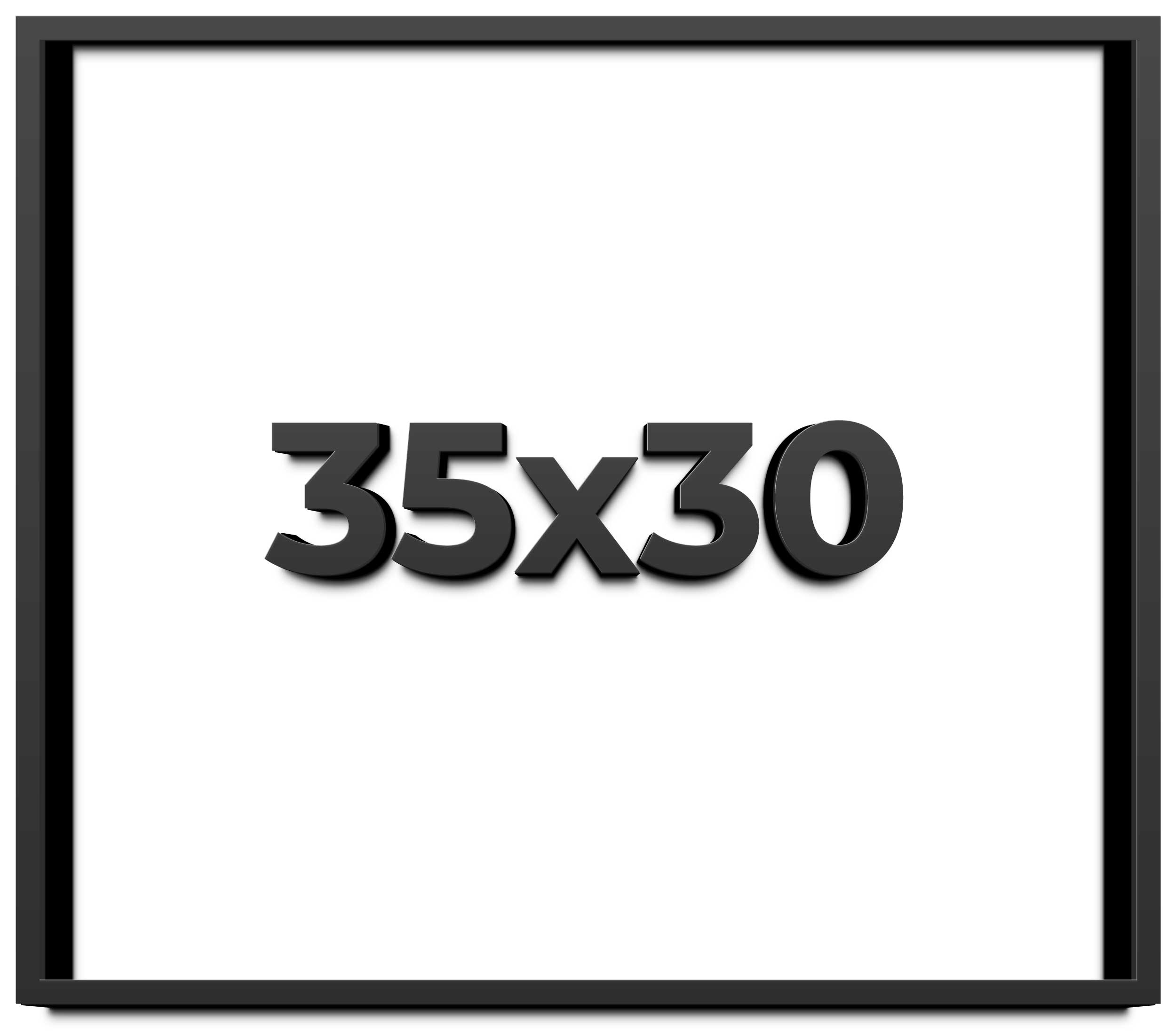 35x30 Shadow Box Frame Black | 1 inches Deep Real Wood Contemporary ...