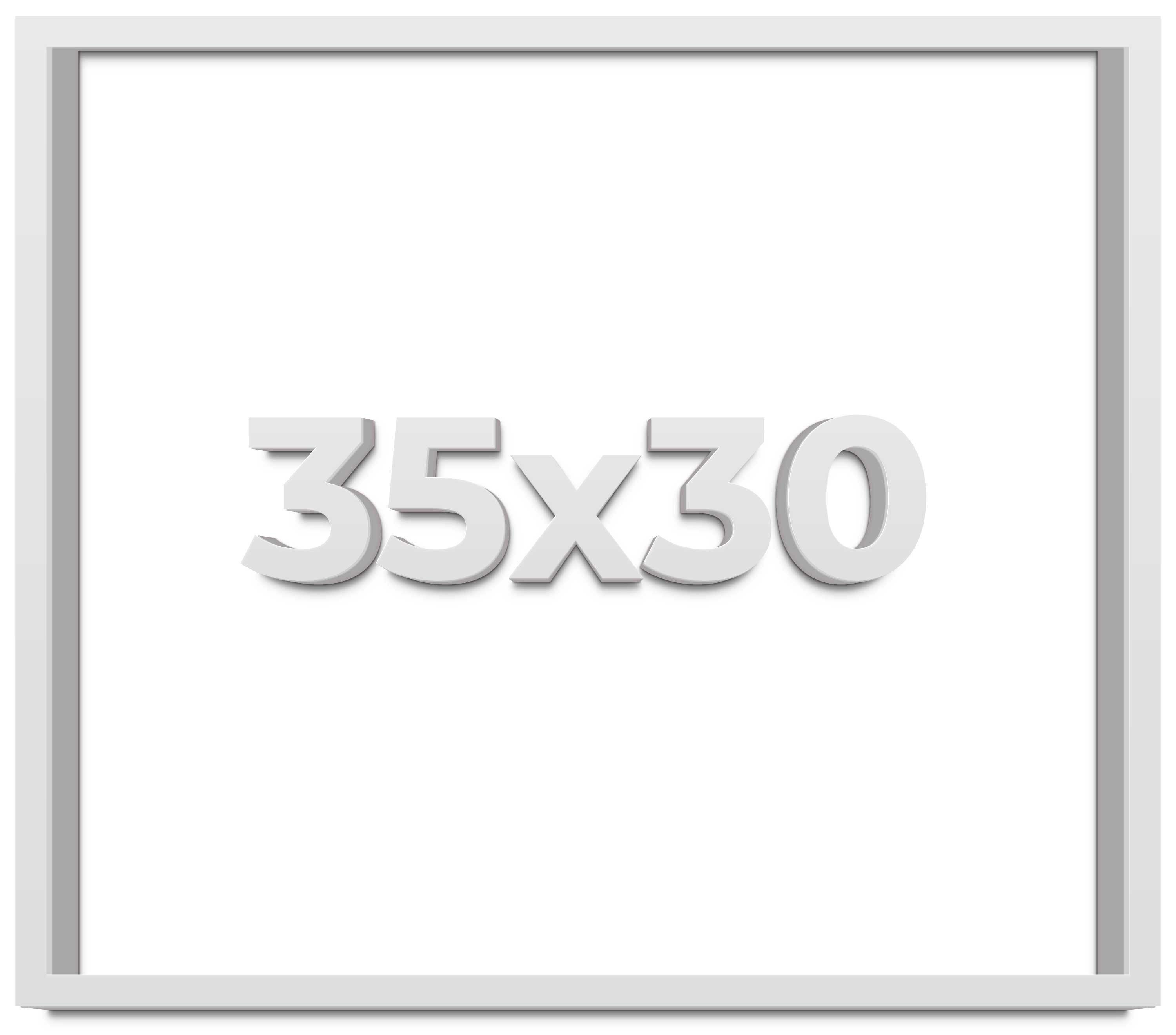 35x30 Shadow Box High Gloss White Display Frame | 1.625 Inches Deep | 1 ...