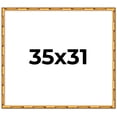thumbnail image 1 of 35x31 Frame Gold Bamboo Picture Frame - Complete Modern Photo Frame Includes UV Acrylic Shatter, 1 of 8