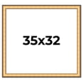 thumbnail image 1 of 35x32 Frame Gold Plein Aire Solid Wood Picture Frame Width 2 Inches | Interior Frame Depth 0.5, 1 of 8