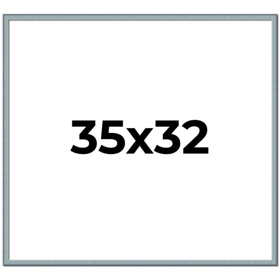 35x32 Frame Rustic Sky Blue Solid Wood Picture Frame | 0.75 Inch Moulding Width |Includes UV