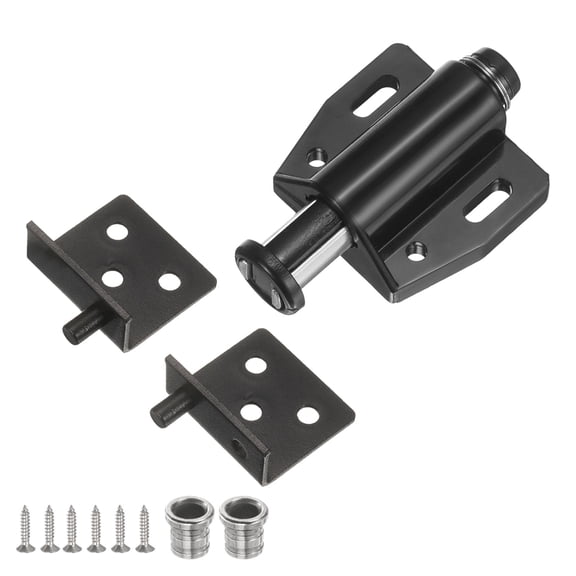 35x32mm Concealed Shaft Door Hinges with Single Head Magnetic Catch, Black